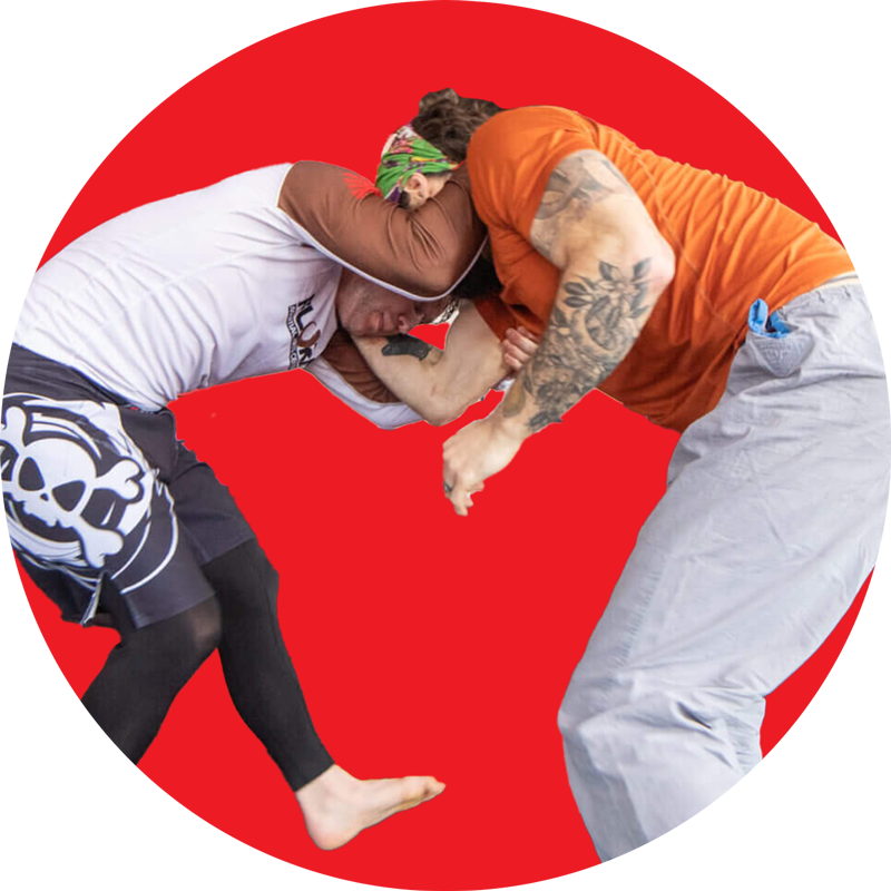 two people doing martial arts